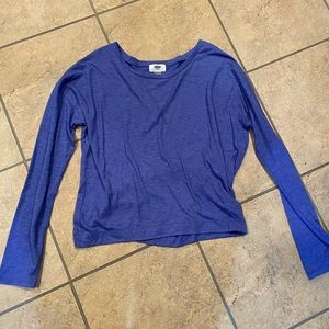 Long sleeve blue T-shirt